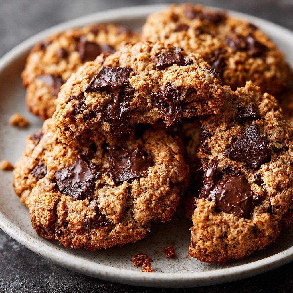 Cookies mit Haferflocken und Schokostückchen