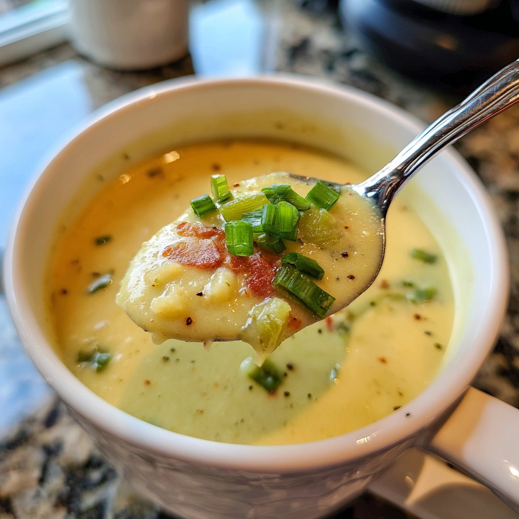 Blumenkohlsuppe mit Lauchzwiebeln