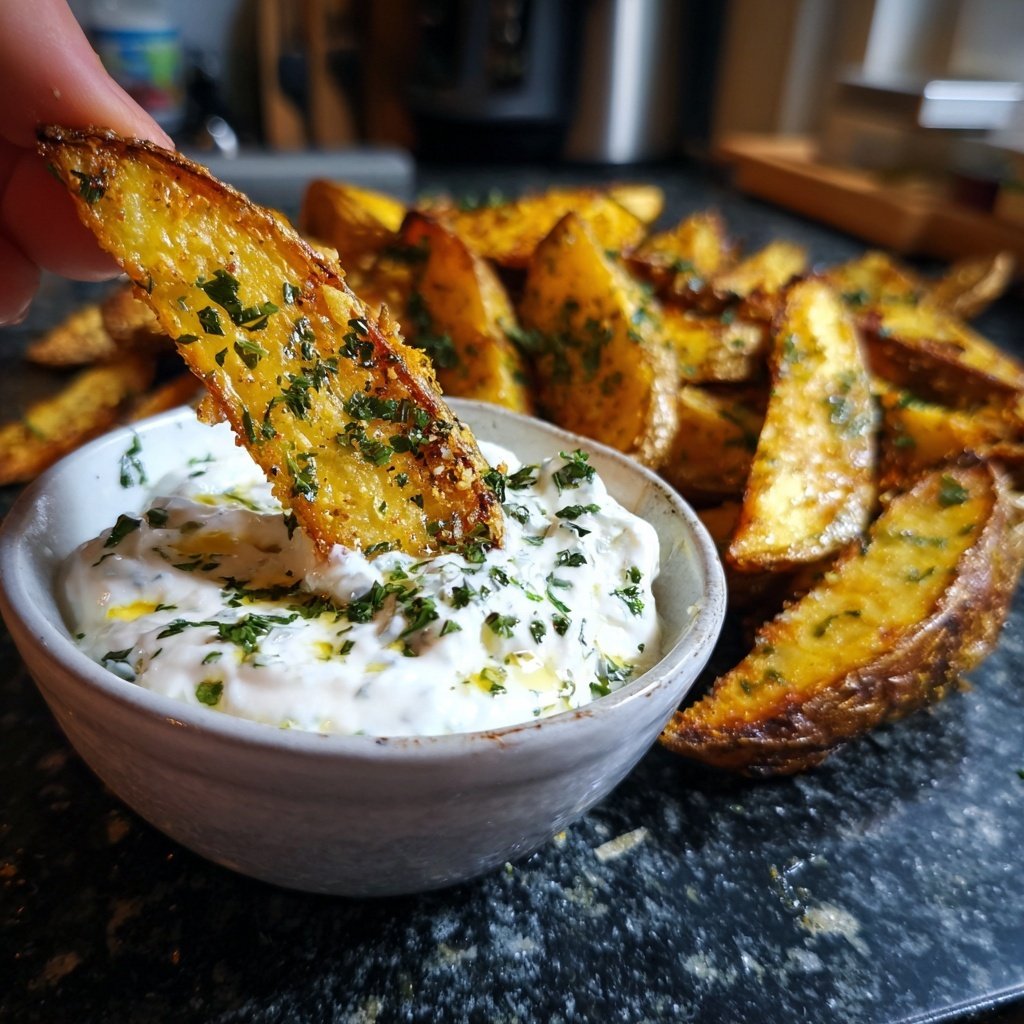 Ofenkartoffeln mit Joghurt-Dip