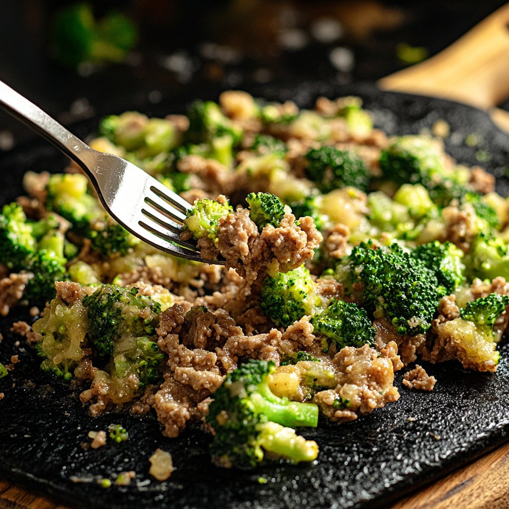 Hackfleisch Pfanne mit Brokkoli