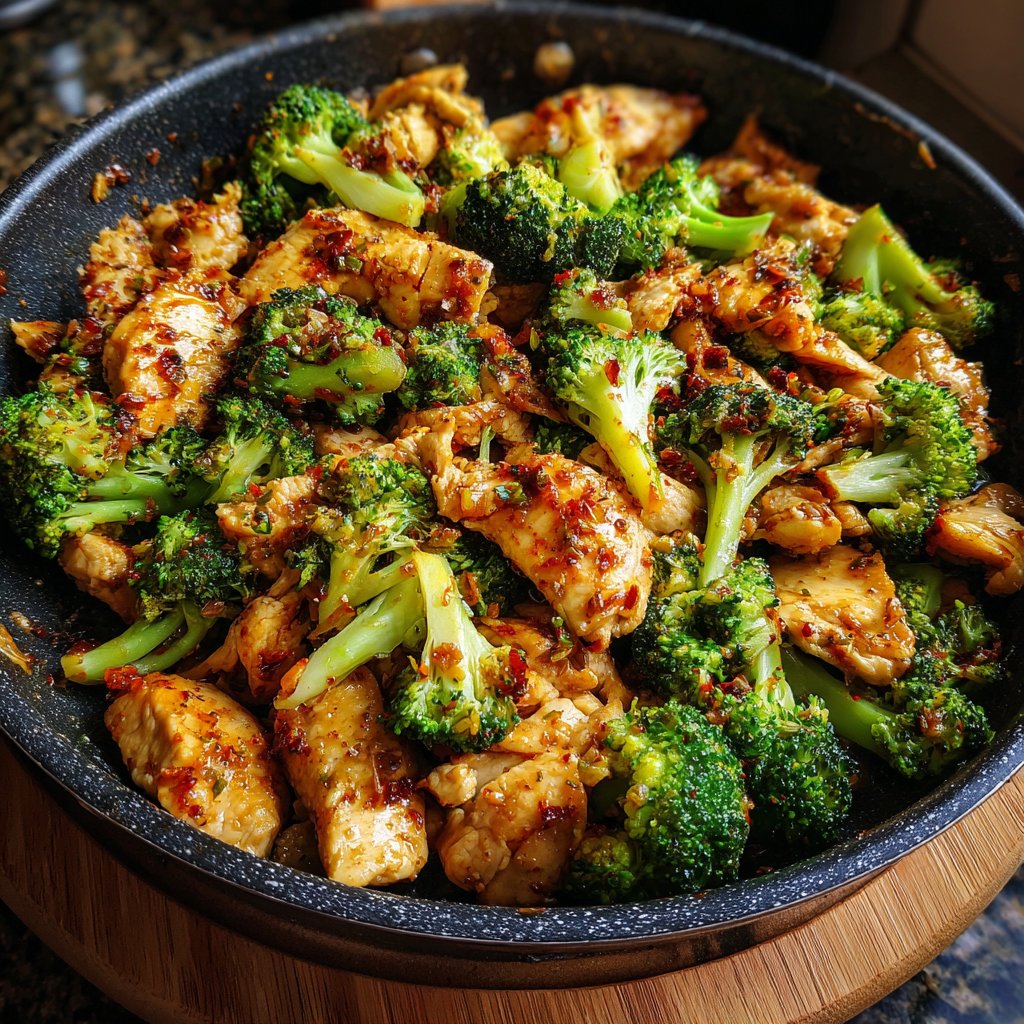 Brokkoli Pfanne Mit Hähnchen