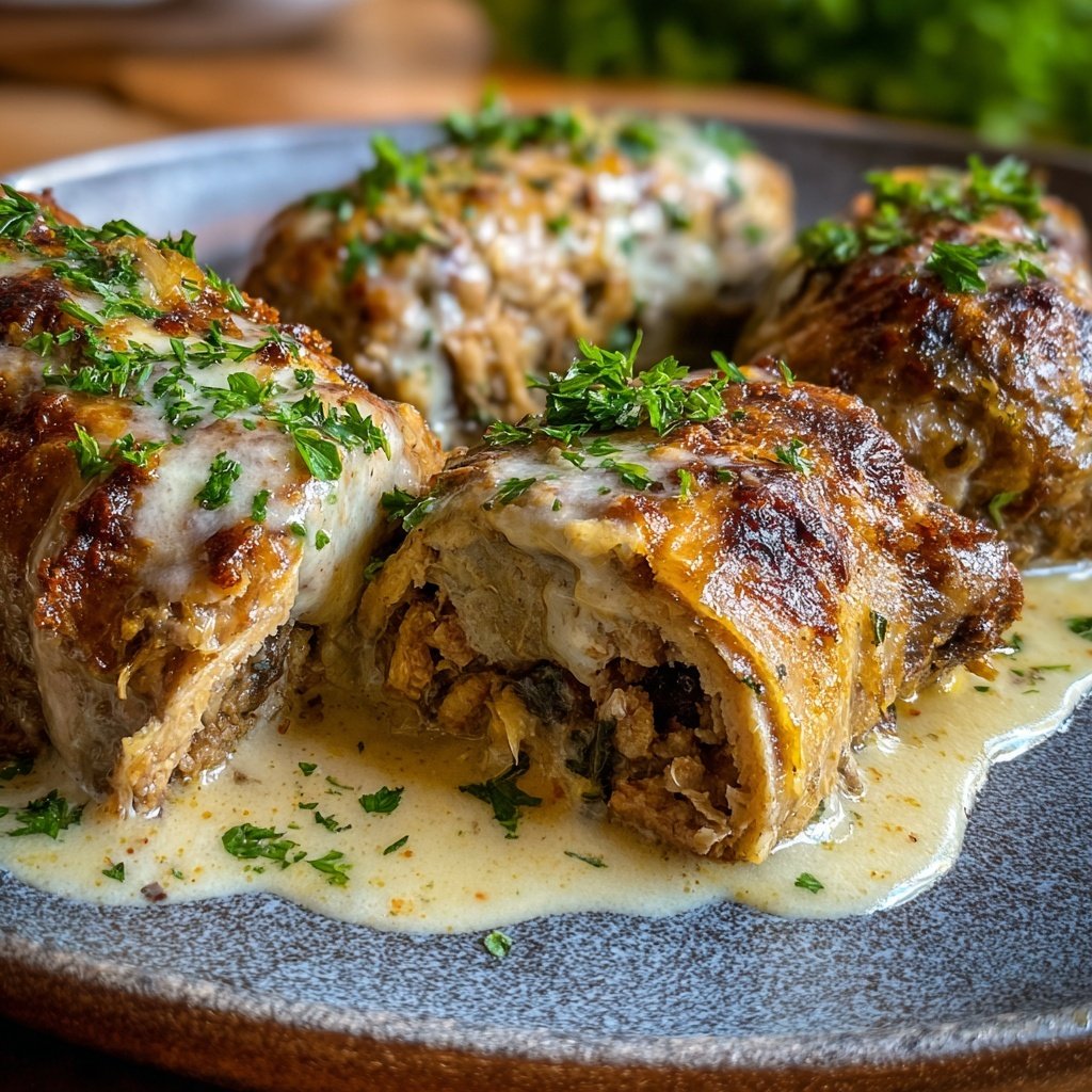 Hausmannskost Rinderrouladen mit Rahmsoße