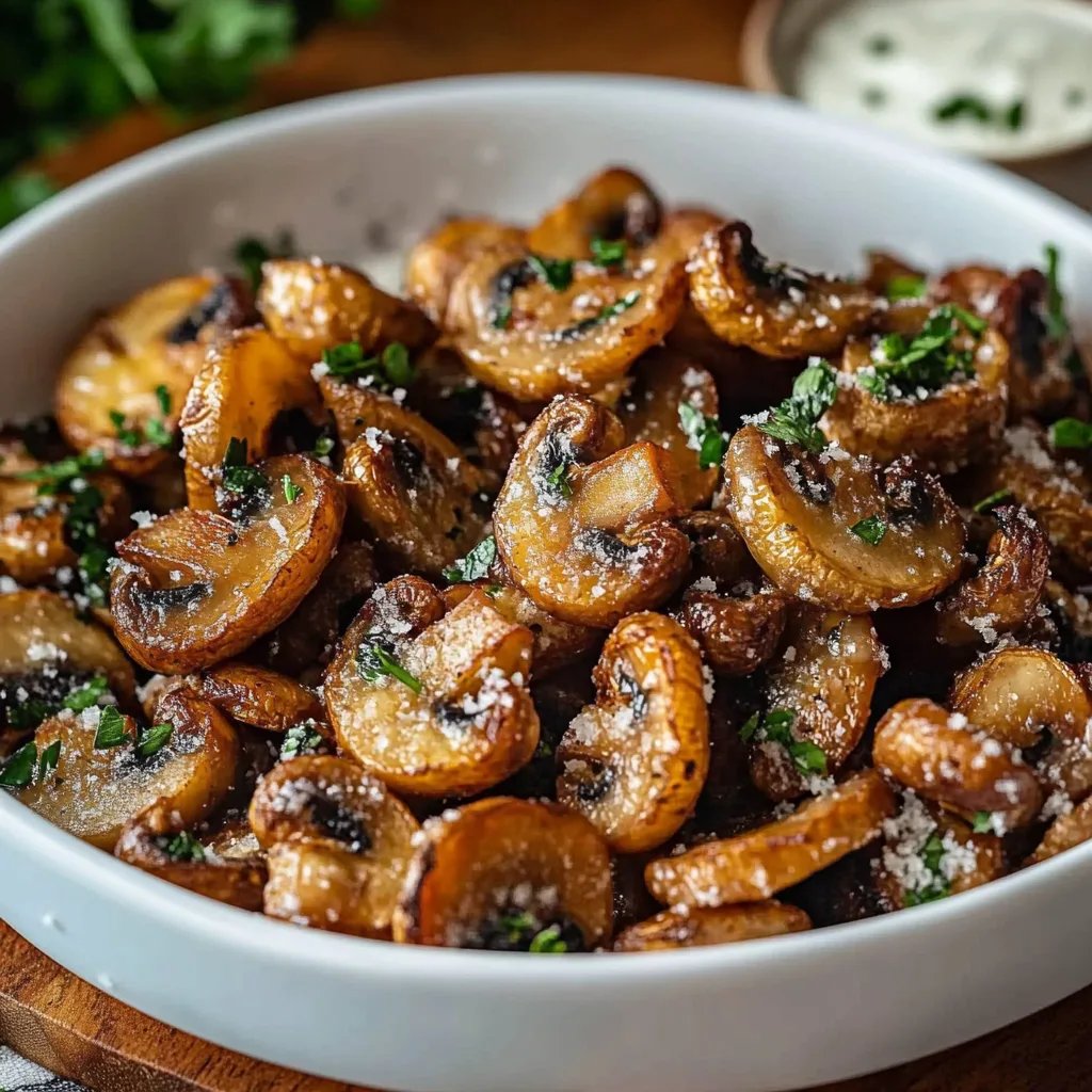 Air Fryer Ranch Mushrooms