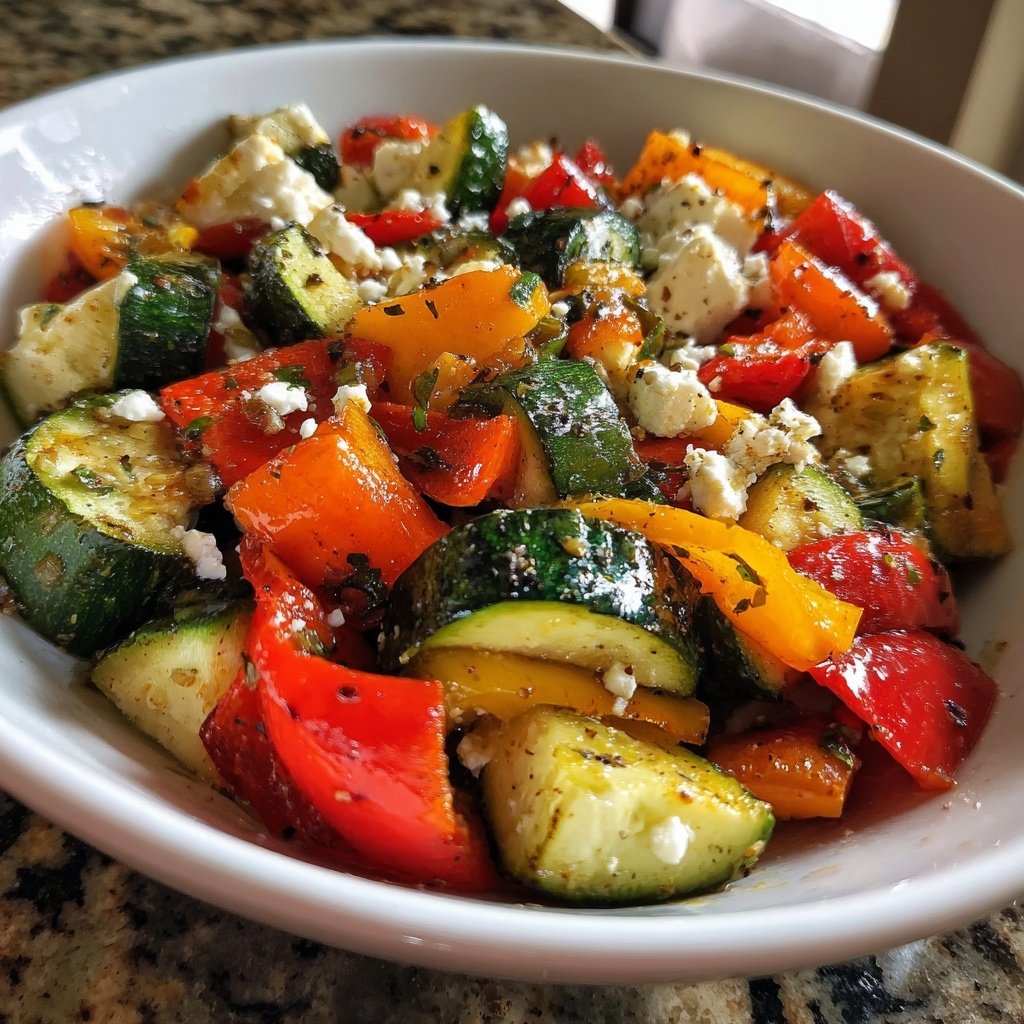 Gesund & Leicht Mediterrane Gemüsepfanne mit Feta