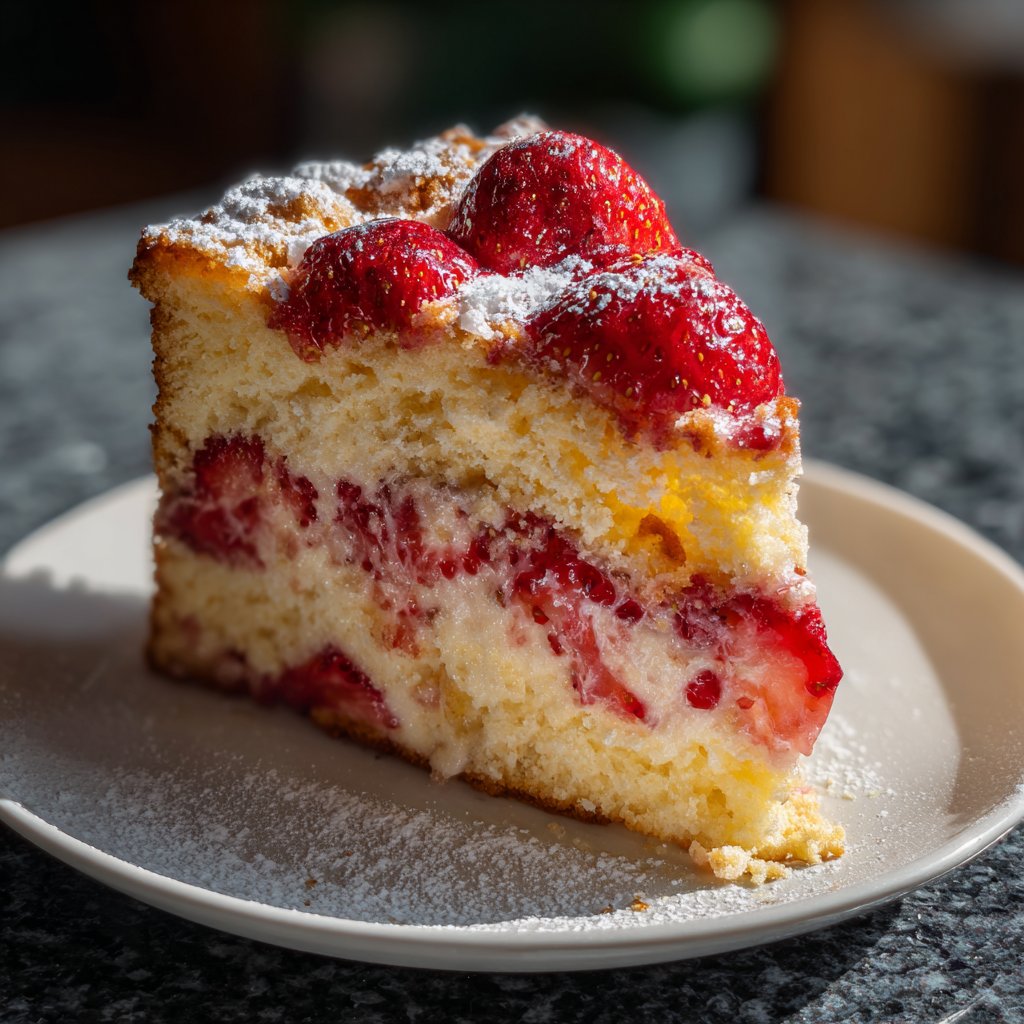 Erdbeerkuchen Leicht