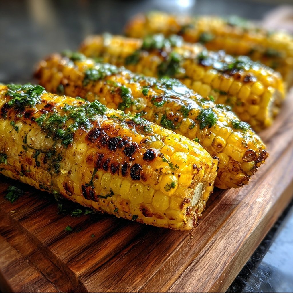 Gegrillte Mais Spalten Mit Kräuteröl