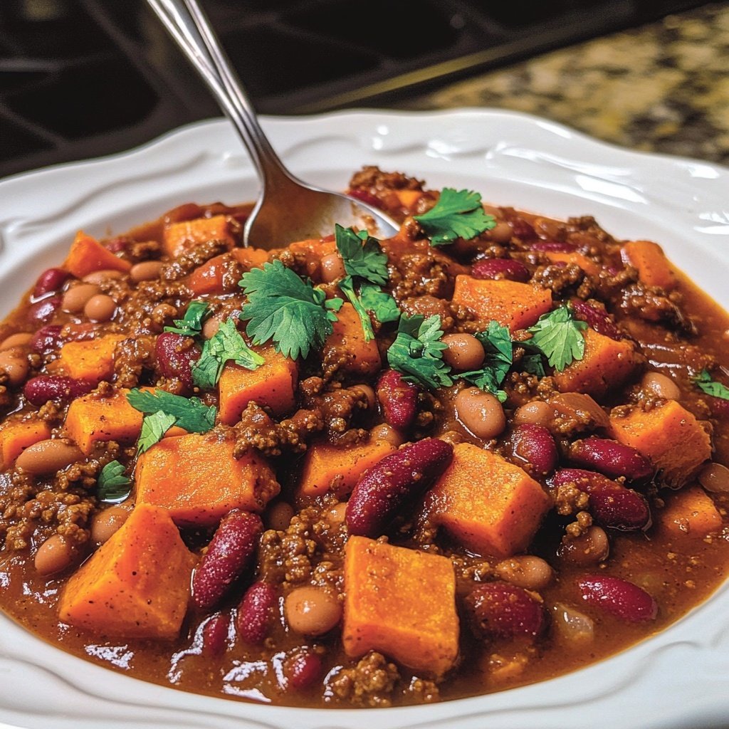 Chili sin Carne mit Süßkartoffeln