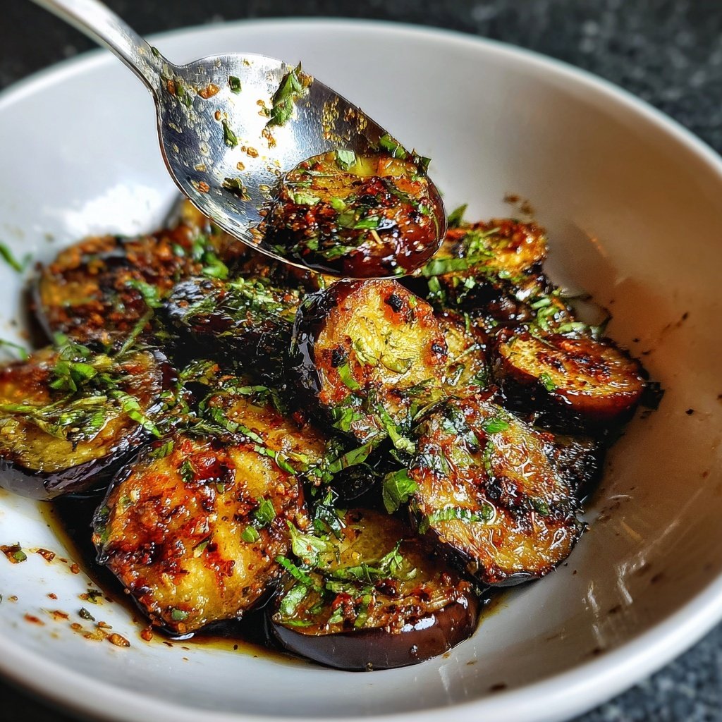 Ofengeröstete Auberginen mit mediterranen Kräutern