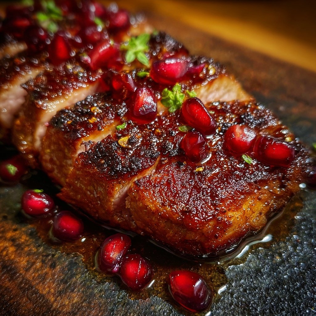 Entenbrust mit Granatapfeljus