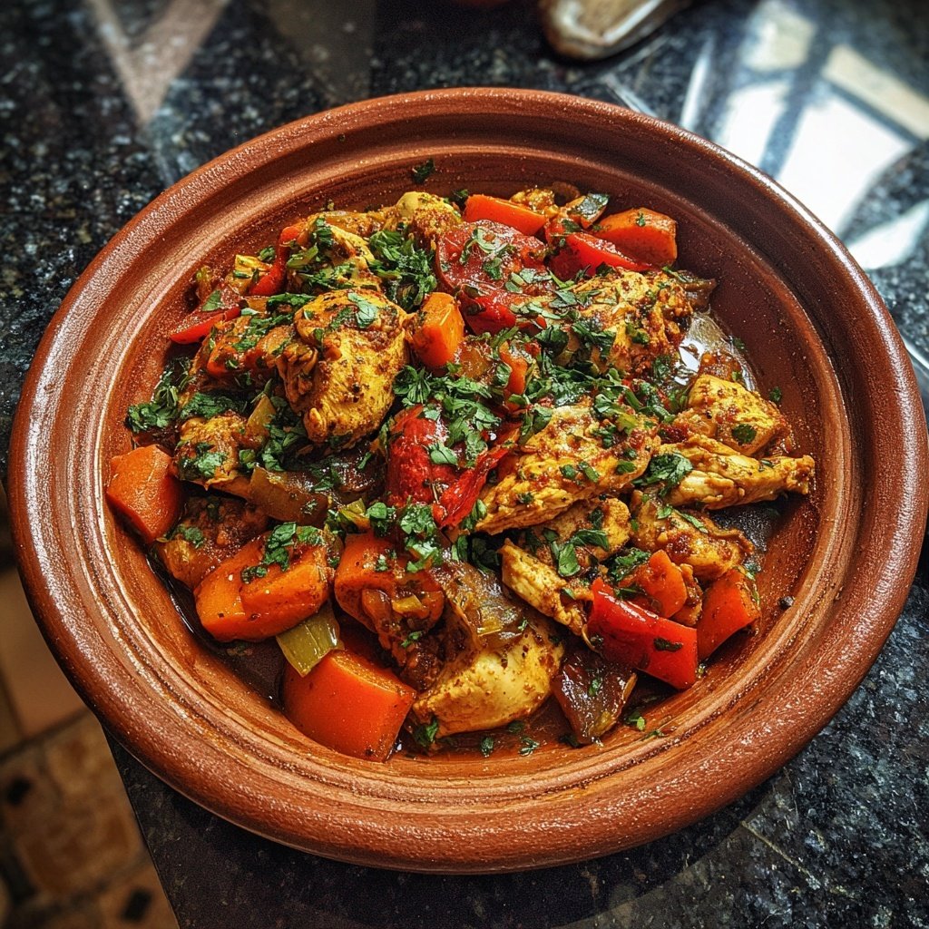 Internationale Küche Marokkanisches Hähnchen-Tagine